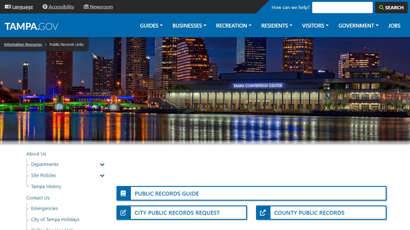 Public Records Links | City of Tampa